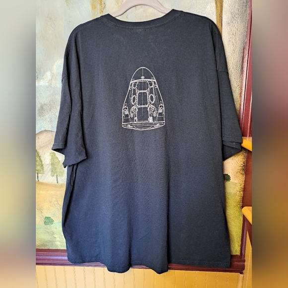 Space X T Shirt Short Sleeve Black Men’s Unisex 3X Rocket Engine Elon Musk - Picture 6 of 7
